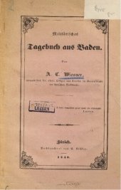 book Militärisches Tagebuch aus Baden