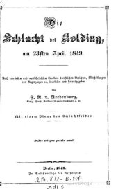 book Die Schlacht bei Kolding am 23sten April 1849