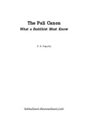 book The Pali Canon What a Buddhist Must Know