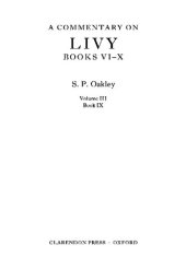 book A Commentary on Livy, Books VI-X: Volume III: Book IX