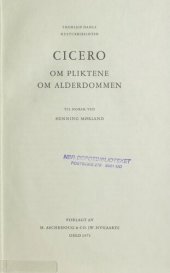 book Om pliktene ; Om alderdommen