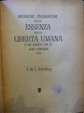 book Ricerche filosofiche sulla essenza della libertà umana e gli oggetti che vi sono connessi