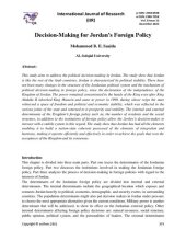 book Decision-Making for Jordan’s Foreign Policy