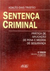 book Sentença Criminal prática de aplicação de pena e medida de segurança