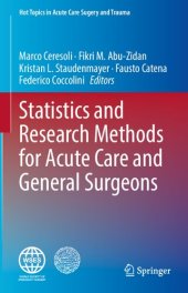 book Statistics and Research Methods for Acute Care and General Surgeons