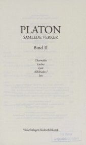 book Samlede verker. 2 : Charmides; Laches; Lysis; Alkibiades I; Ion