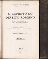 book O Espírito do Direito Romano: nas diversas fases de seu desenvolvimento, Volume I