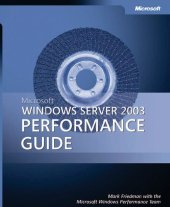 book Microsoft Windows Server 2003 Performance Guide