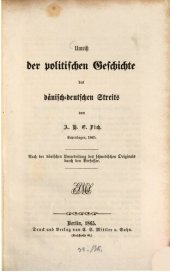 book Umriss der politischen Geschichte des dänisch-deutschen Streits