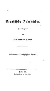 book Preußische Jahrbücher