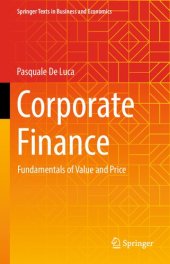 book Corporate Finance: Fundamentals of Value and Price