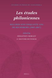 book Les études philoniennes: Regards sur cinquante ans de recherche (1967-2017)