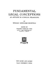 book Fundamental Legal Conceptions as Applied in Judicial Reasoning