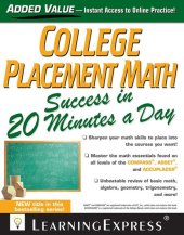 book College Placement Math Success in 20 Minutes a Day