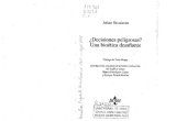 book ¿Decisiones peligrosas? Una bioética desafiante