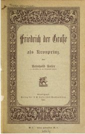 book Friedrich der Große als Kronprinz