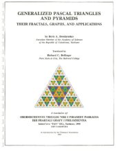 book Generalized Pascal triangles and pyramids: their fractals, graphs, and applications