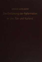 book Die Einführung der Reformation in Liv-, Est- und Kurland