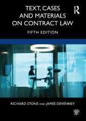 book Text, Cases and Materials on Contract Law