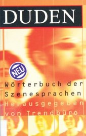 book Duden: Wörterbuch der Szenesprachen