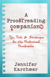 book A Proofreading Companion: Tips, Tools & Strategies for the Professional Proofreader