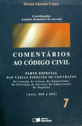 book Comentários ao Código Civil, volume 7: Parte especial: Das várias espécies de contratos (Arts. 565 a 652)