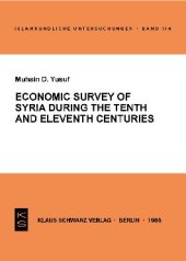 book Economic Survey of Syria during the Tenth and Eleventh Centuries