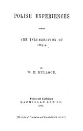 book Polish Experiences During the Insurrection of 1863-4