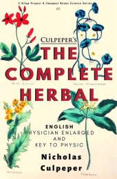 book The Complete Herbal: "English Physician Enlarged & Key to Physic"