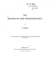 book Zur Einteilung der Wissenschaften