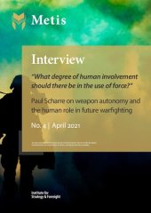 book “ What degree of human involvement should there be in the use of force? ” Paul Scharre on weapon autonomy and the human role in future warfighting