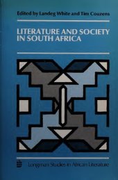 book Literature and Society in South Africa