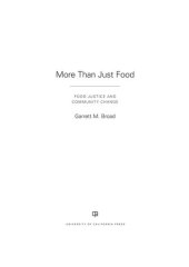 book More Than Just Food: Food Justice and Community Change