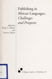 book Publishing in African Languages: Challenges and Prospects