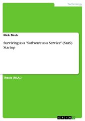 book Surviving as a "Software as a Service" (SaaS) Startup