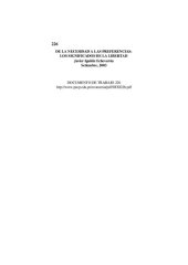 book De la necesidad a las preferencias: los significados de la libertad