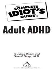 book The Complete Idiot's Guide to Adult ADHD