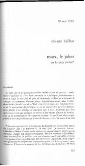 book Marx, le joker