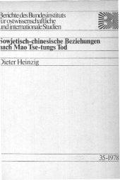 book sowjetisch-chinesische Beziehungen lach Mao Tse-tungs Tod