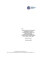 book Impactos de los choques externos, ciclos económicos y arreglos preferenciales comerciales sobre la producción agropecuaria en el Perú, 1950-2007