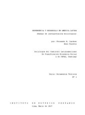 book Dependencia y desarrollo en América Latina. Ensayo de interpretación sociológica