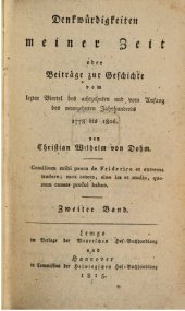 book Denkwurdigkeiten meiner Zeit: oder, Beiträge zur Geschichte vom lezten Viertel des achtzehnten und vom Anfag des neunzehnten Jahrhunderts 1778 bis 1806