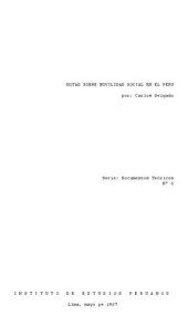 book Notas sobre movilidad social en el Perú