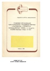 book Правовая организация территориально-производственных комплексов (городских промышленных узлов) и защита хозяйственных прав в них