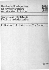 book Sowjetische Politik heute - Probleme und Alternativen