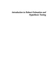 book Introduction to Robust Estimation and Hypothesis Testing