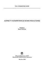 book Aspekty kompetencji komunikacyjnej