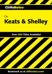 book Cliffsnotes on Keats & Shelley