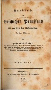 book Handbuch der Geschichte Preußens bis zur Zeit der Reformation