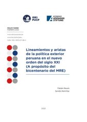 book Lineamientos y aristas de la política exterior peruana en el nuevo orden del siglo XXI (A propósito del bicentenario del MRE)